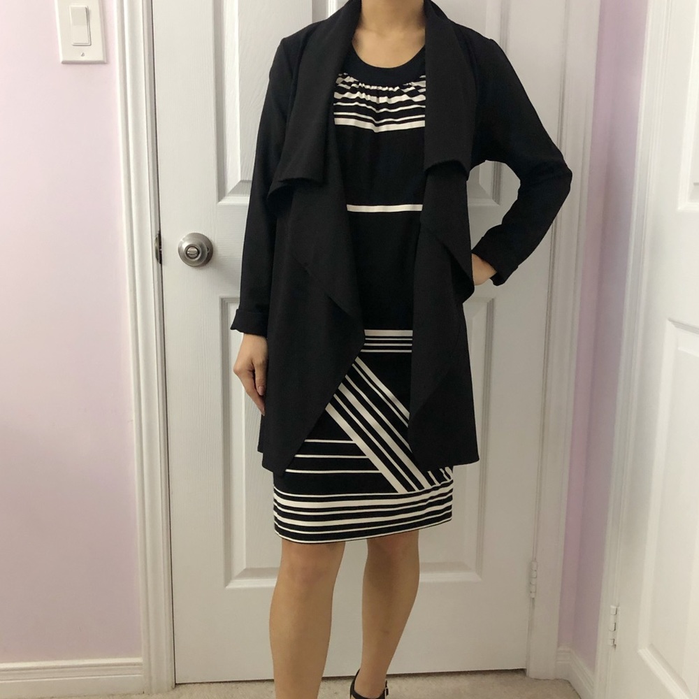 Banana Republic Black & White Lines Dress